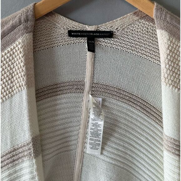 White House Black Market Cream and Tan Poncho - Picture 5 of 8